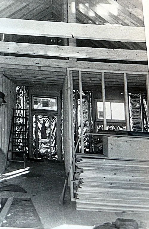 Framing the walls.